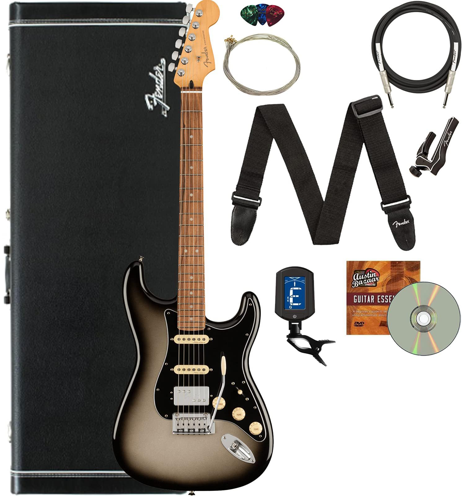 Fender Alloy Steel, Wood Player Plus Stratocaster HSS, Pau Ferro