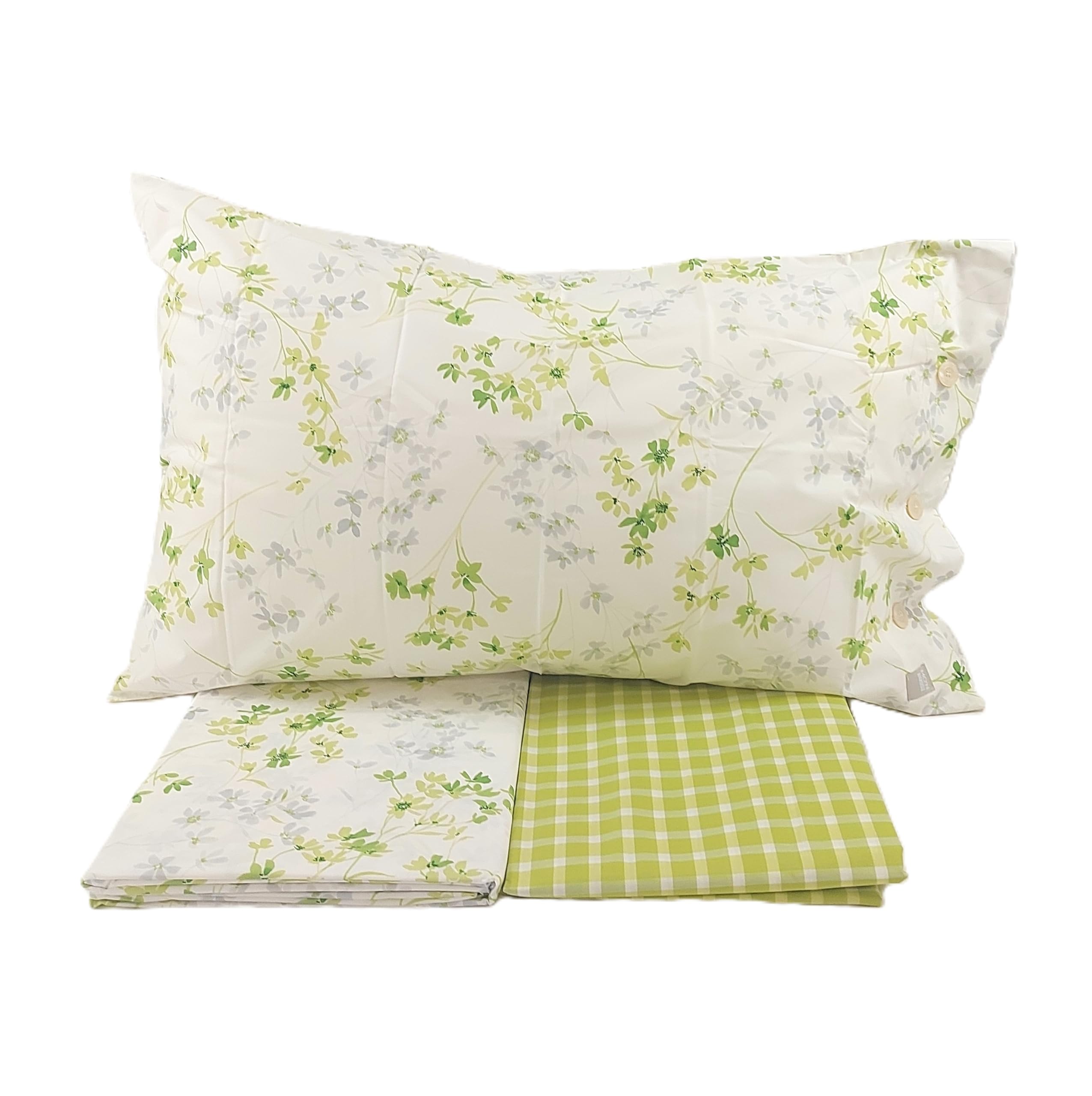 Parure de lit double FLOYD Bossi Vert pour une chambre zen