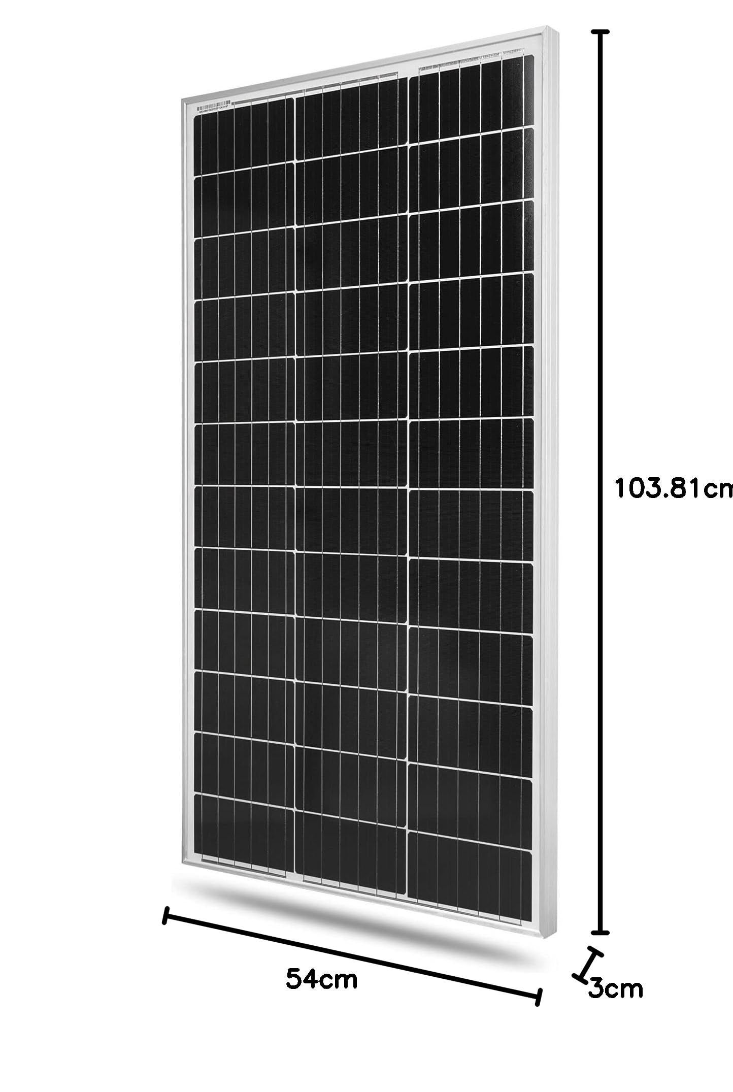 100Watt 100W Pannello solare 12Volt Monocristallino