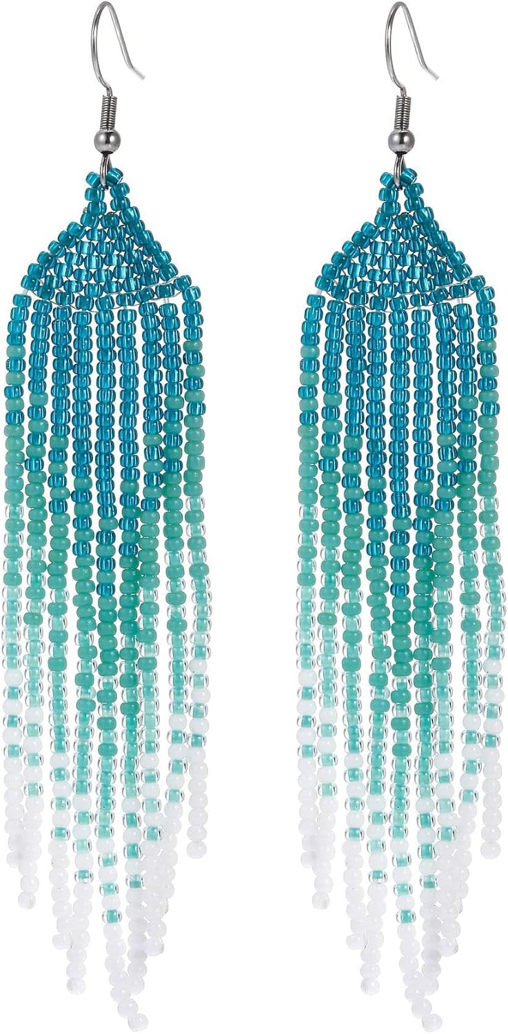 Aretes Rojos Para Mujer Samiyack Native Aretes Largos Con