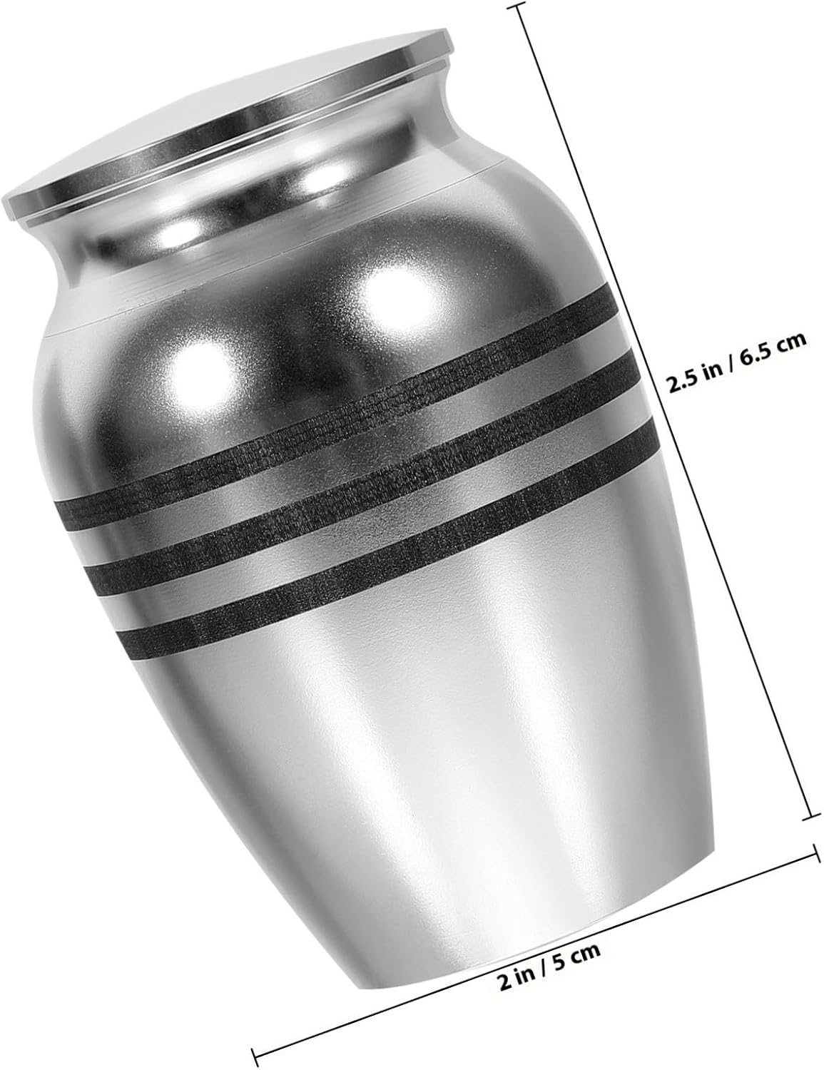 VILLCASE Mini Metal Pet Urn for Dog Ashes, Small Durable Sealed Alloy image 2