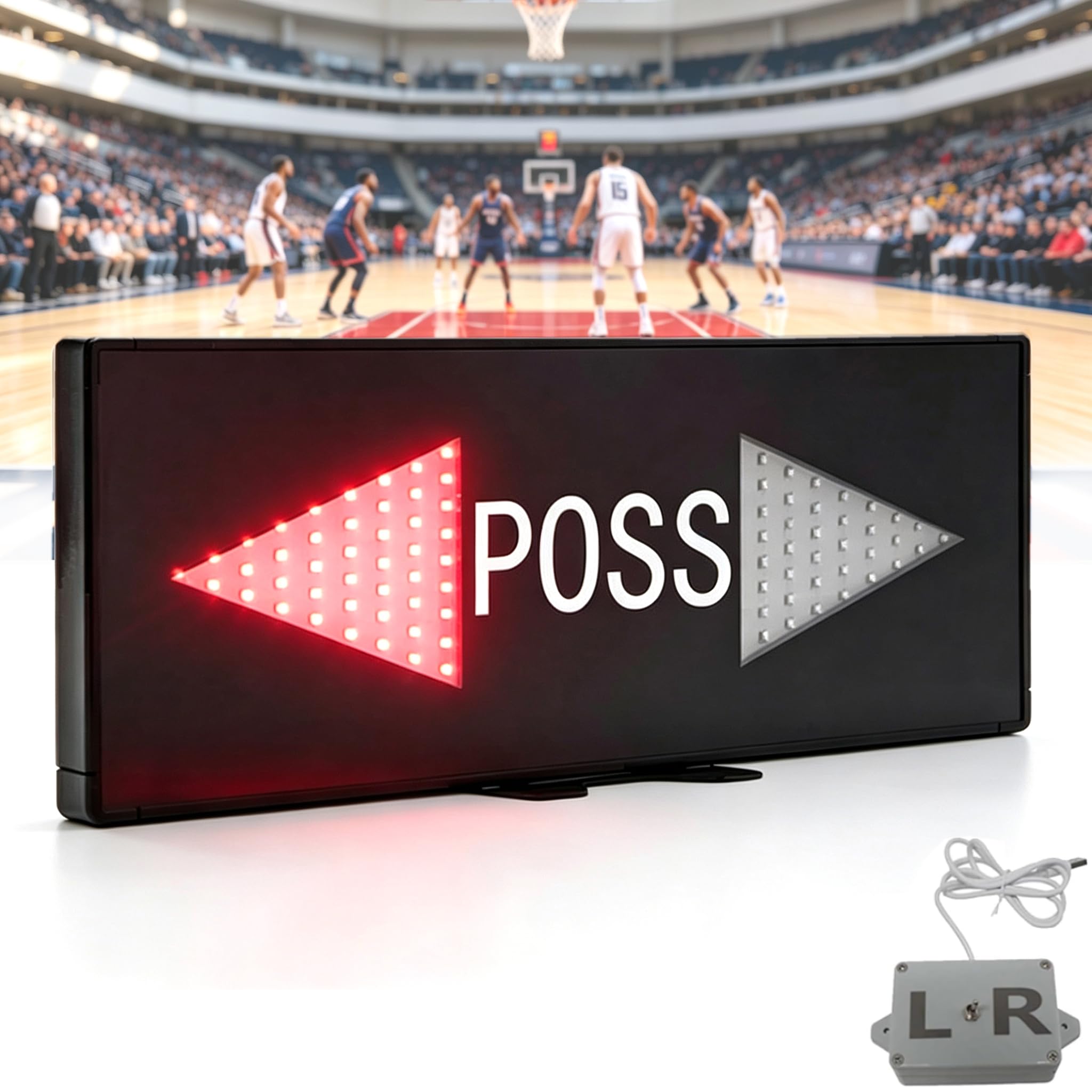 Indicatore LED di Possesso Palla nel Basket, Freccia Elettronica di Controllo Palla, Display Ad Alta Luminosità, visibilità Chiara, Funzionamento Tramite Interruttore A Levetta per Gli