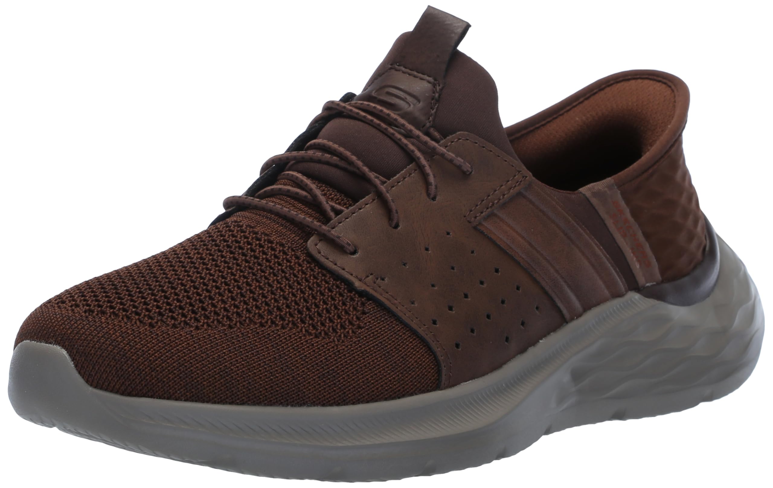 Mocasín hombre Skechers marrón talla 45 de horma ancha con sistema cómodo Slip-in 8