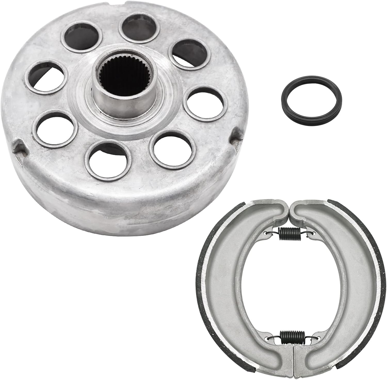 M MATI Rear Brake Drum Hub & Brake Shoes Compatible with Honda Fourtrax 300 TRX300 TRX300FW 2x4/4x4 1988-2000