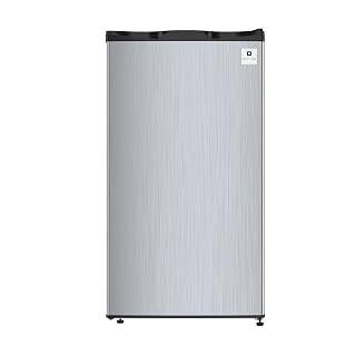 ARCTIC CHEF ACFR322 RCA Mini Refrigerator, Compact Freezer Compartment, Adjustable Thermostat Control, Reversible Door, Ideal Fridge for Dorm, Office, Apartment, Platinum Stainless, 3.2 Cubic Feet - Amazon product rated Grade A
