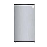 ARCTIC CHEF ACFR322 RCA Mini Refrigerator, Compact Freezer Compartment, Adjustable Thermostat Control, Reversible Door, Ideal Fridge for Dorm, Office, Apartment, Platinum Stainless, 3.2 Cubic Feet