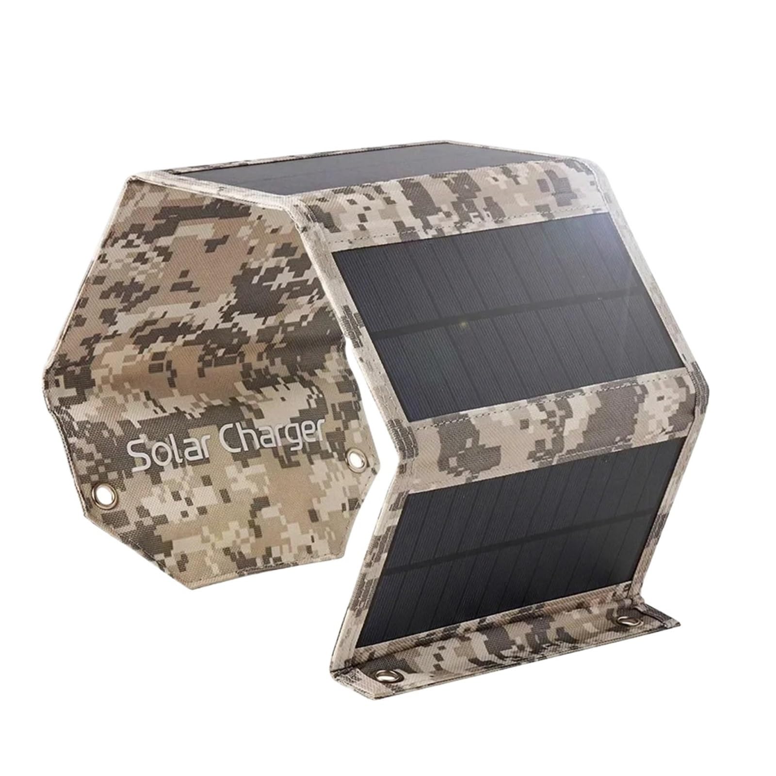 Pannello solare pieghevole da 100 W/80 W/60 W Caricatore solare USB 5 V Batteria solare portatile Banca di energia solare for escursionismo di campeggio all'aperto + cavo(100W-camouflage)