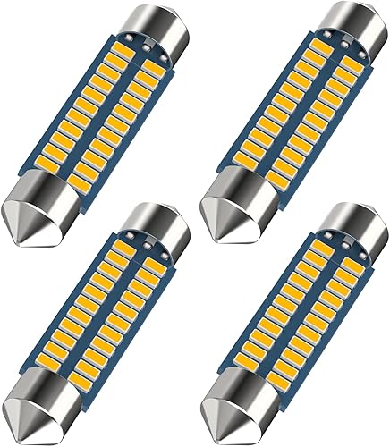 Serundo Auto 578 Bombilla LED 211-2 para coche, 1.614 in, 1.654 in, 1.65 pulgadas, 212-2, bombilla para mapa de automóvil, luz de cúpula 22SMD 3014