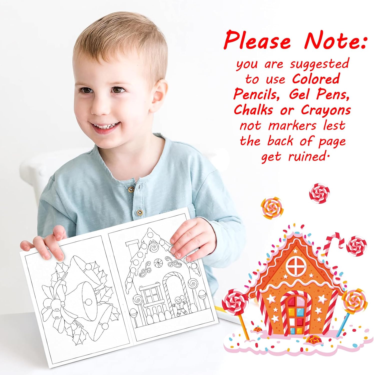 90shine 100Pcs Christmas Coloring Books: Xmas Goodie Bags Stuffers Stockings Gifts Party Favors Fun Holiday Supplies