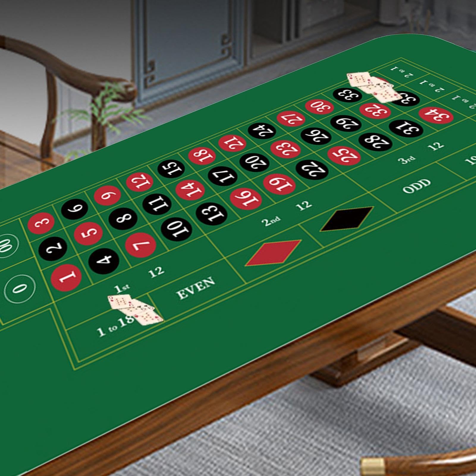 Générique Tovaglia da Poker, Tovaglia da – Tappeto da Poker Holdem 120 x | 60 cm, tappetino da tavolo da poker antiscivolo, copritavolo a carte per sera, raccolta fondi, serate a tema