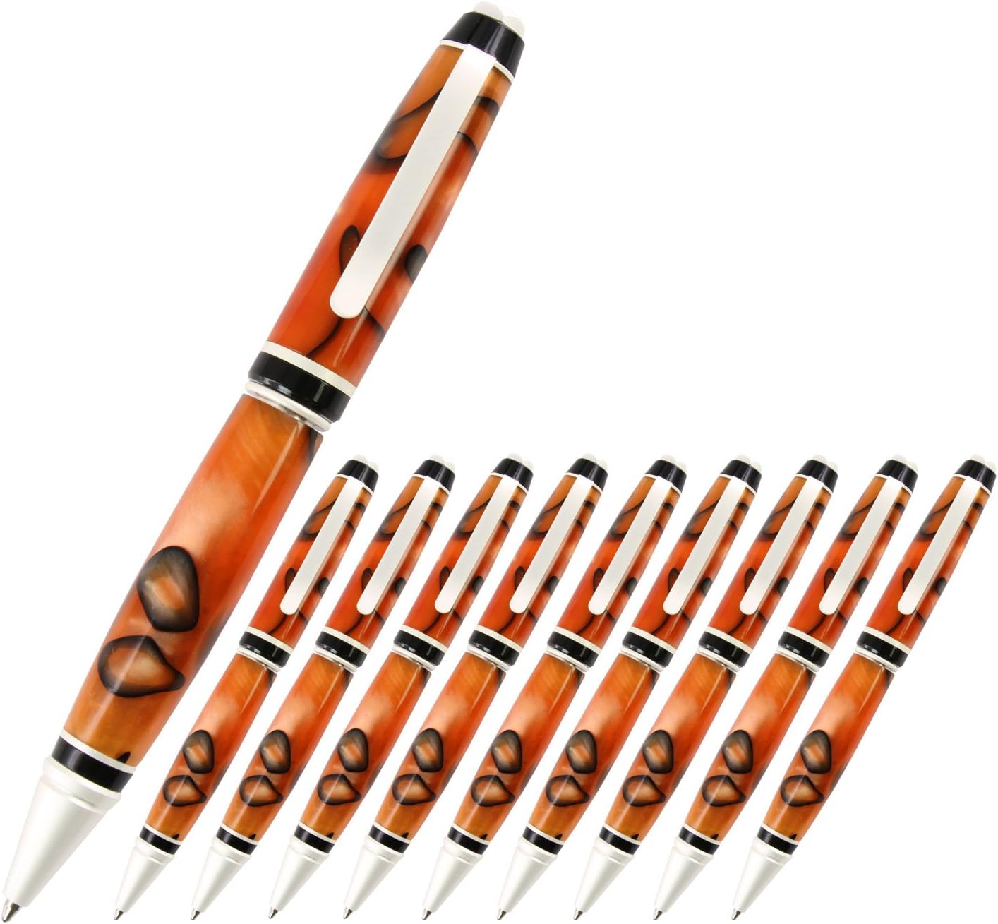 Legacy Woodturning, Cigar Pen Kit - Satin Silver, 10 Pack
