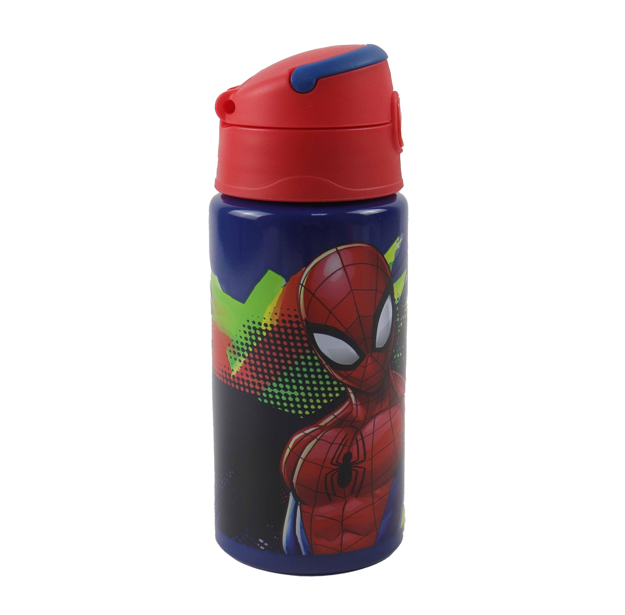 OM SUPPLIES Spid Characters Reusable Aluminium Sports Bottle 500ml - Holiday, Back to School Water Drinking Kids Lunch Children (Spid 1)