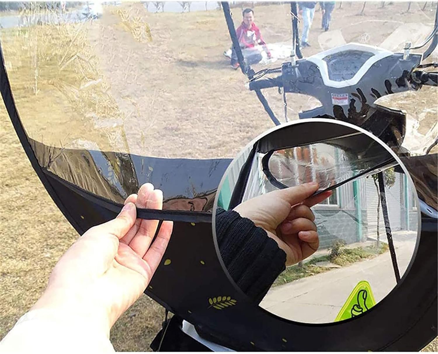 Toldo para scooter con protección solar, reflectante del calor y plegable.