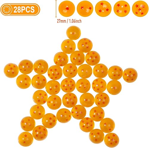 Miniatura 3 de 28 bolas hinchables de dragón, 7 estrellas de dragón para niños, bolas de rebote DBZ de 0.97 pulgadas, regalos de fiesta, relleno de bolsas de