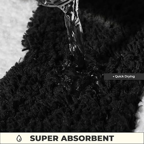 Miniatura 3 de Loismood Bonita alfombra de baño de spa súper absorbente de agua y ultra esponjosa, lavable a máquina, alfombra de baño para baño, sala de estar y