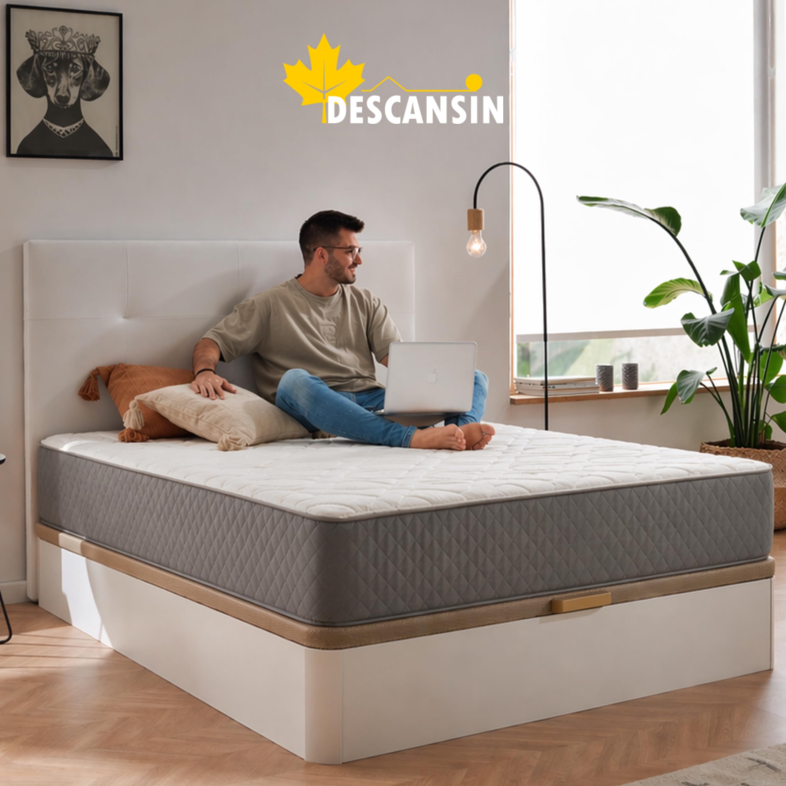 Colchón Viscoelástico Anti-Stress 30cm Firmeza Muy Alta 150x190 Fabricado en España