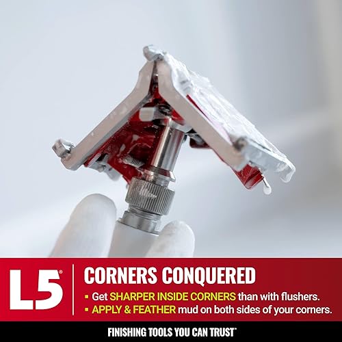 Miniatura 3 de Acabado de esquina de 2.5 pulgadas + mango - LEVEL5  Grado profesional  Herramientas de acabado de aluminio  Tablero de yeso para barro  4-532