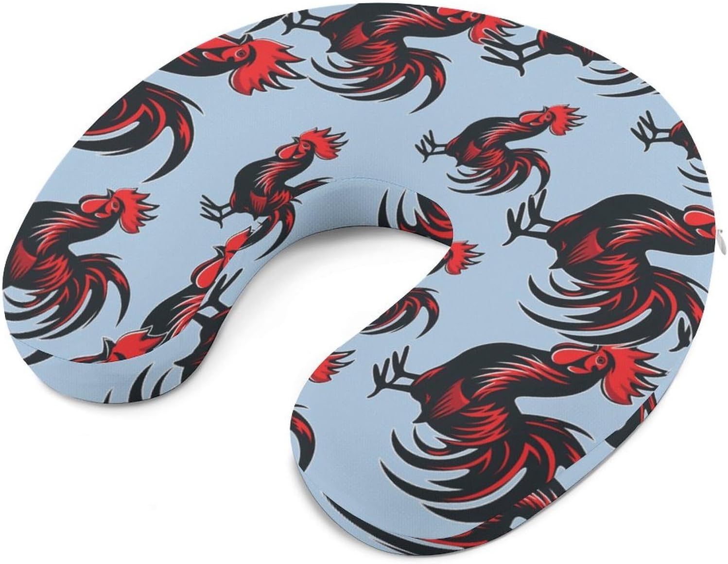Rooster Flag Red Cock Travel Pillow U Shape Neck Pillow Washable Pillowcase for Sleeping Chair