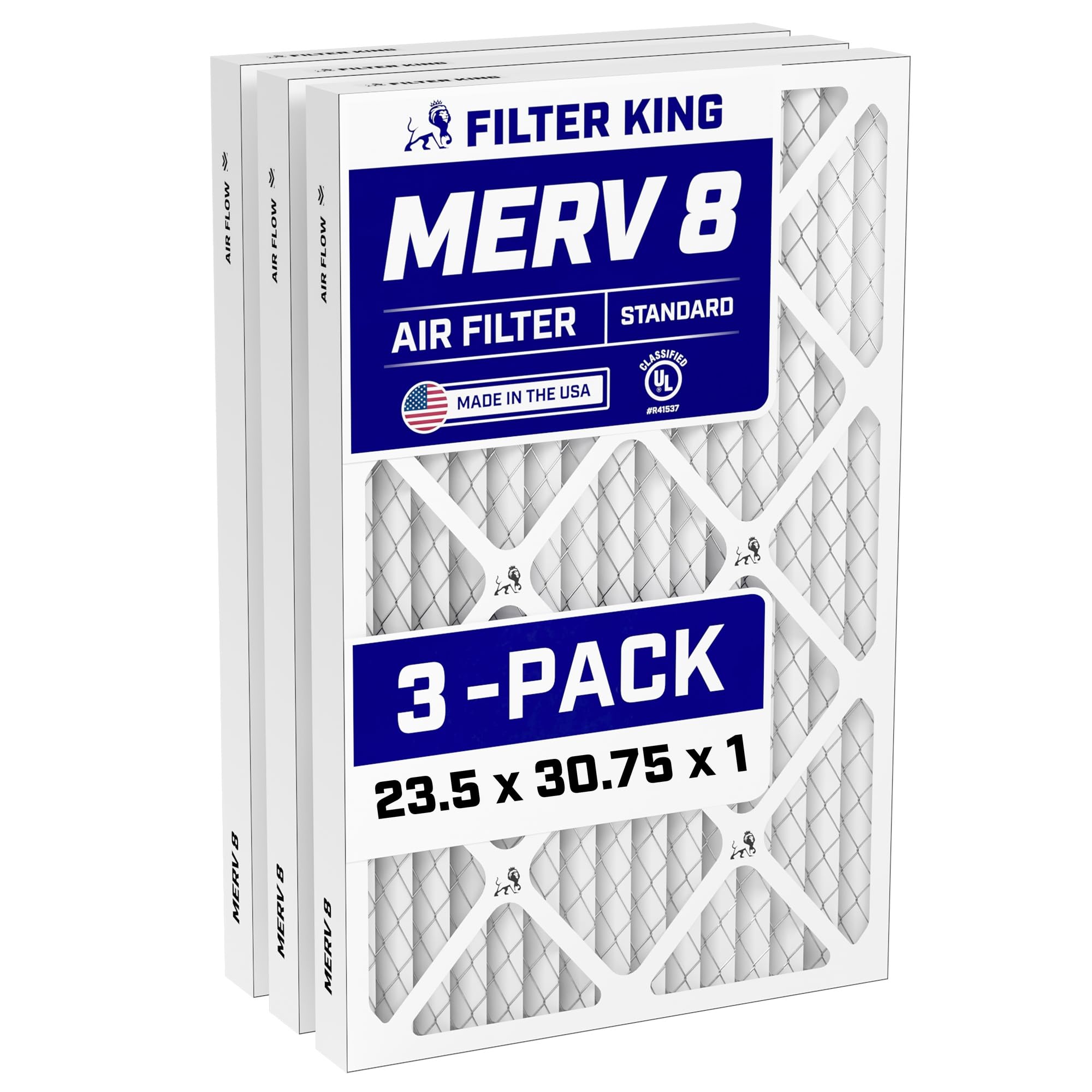 Filter King Filtri aria 23,5 x 25 x 1 | Confezione da 4 | Filtri HVAC pieghettati AC | Dimensioni reali 23,5 x 25 x .75