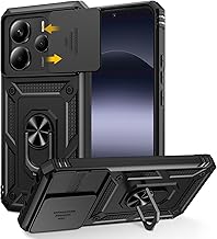 Doeshine Coque pour Xiaomi Redmi Note 14 4G (Pas pour 5G)(European 164), Support 360° Rotatif Armor, [ Protection Militaire ] Protection Coulissante Caméra, Housse Redmi Note 14 4G Coque (Noir)