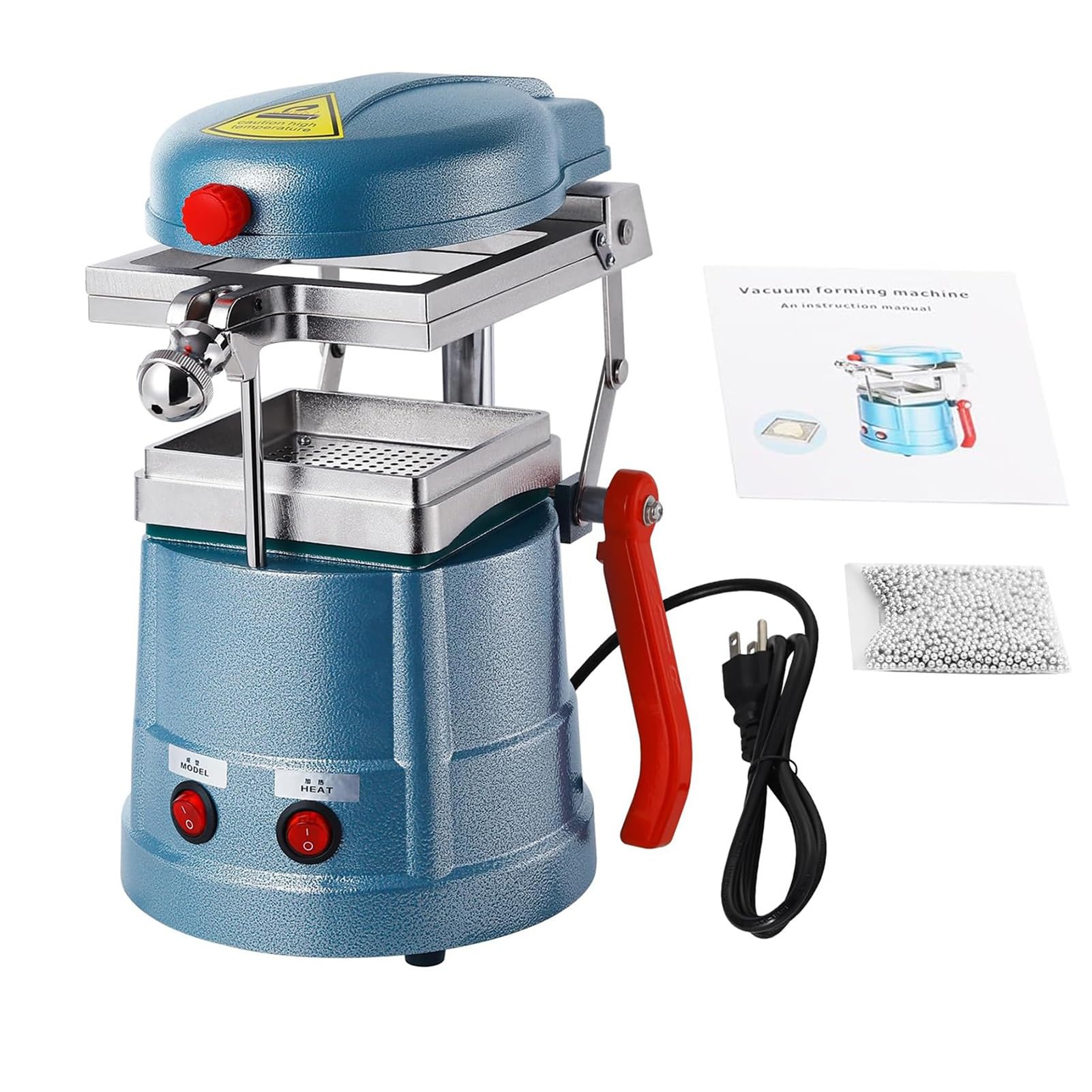 Vakuumformmaschine für Labor/1000W Dental Tiefziehgerät Edelstahl/Symmetrische Heizung/Molding von Gouttieres/Präzisions Laborzubehör/Robust/Effiziente Schienenformung