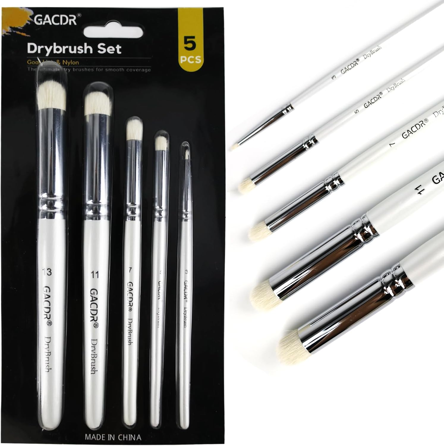 Amazon.com: GACDR Dry Brush Miniature Painting, 5 Sizes Drybrush Set
