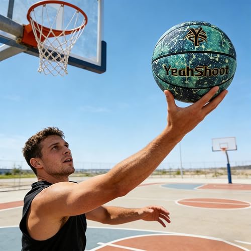 Miniatura 5 de Bola luminosa superbrillante, pelota de baloncesto que brilla en la oscuridad, tamaño oficial 7, sin baterías, duradera para entrenamiento al aire