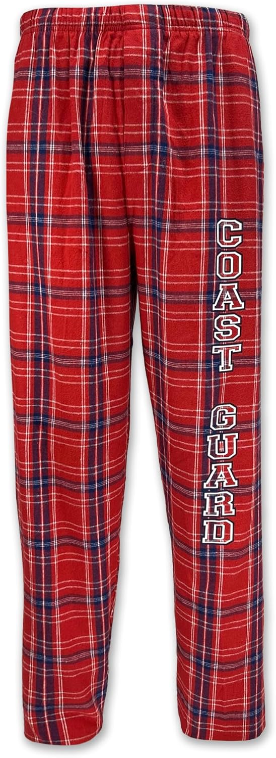Armed Forces Gear Coast Guard Flannel Pants (Red/Blue)