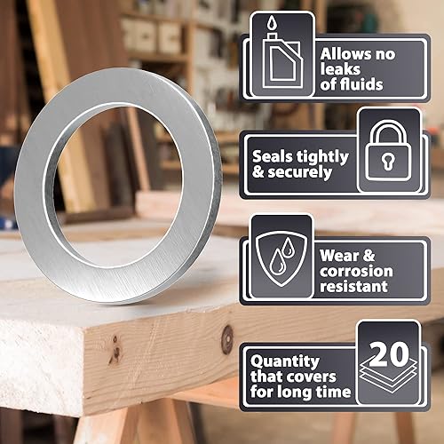 Miniatura 2 de 15 piezas de bandeja de aceite de fluido de transmisión y arandela de trituración de tapón de drenaje diferencial trasero  Reemplazo de 0.71
