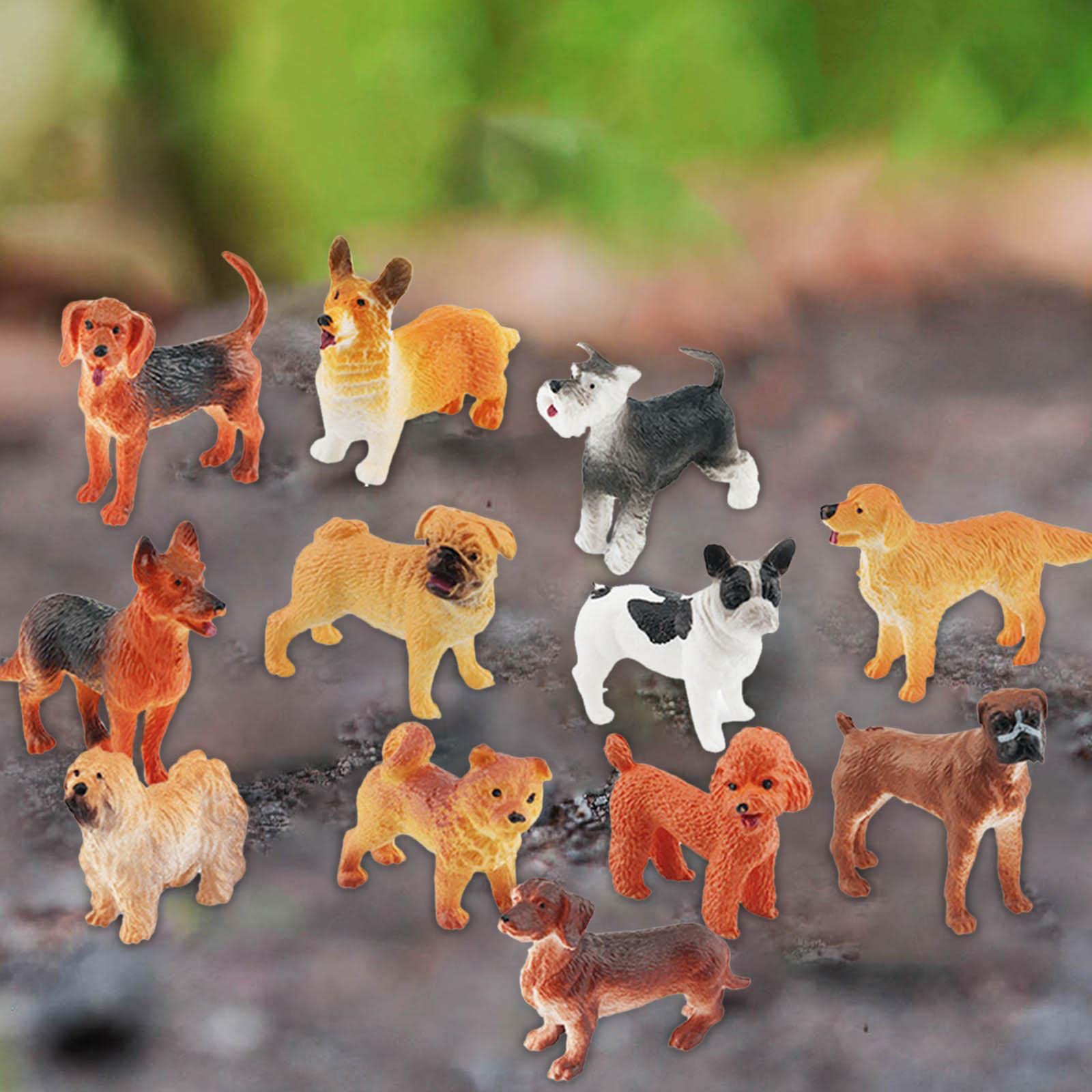 Amazon.co.jp: 12x シミュレーション 犬 フィギュア 動物 キッズ