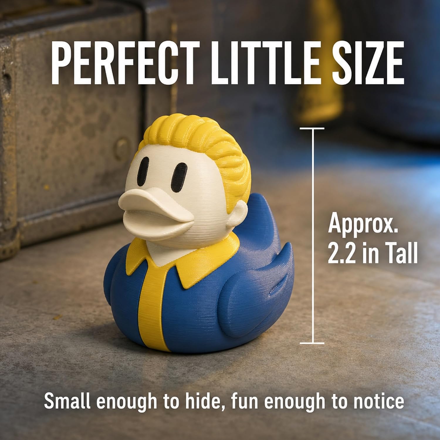 3D Printed Vault Survivor Duck Collectible Compatible with Jeep Ducking – Cruise Duck Hiding Surprise | Dashboard Decor | Desk Display Figure | Novelty Gift for 4x4 Owners image 5