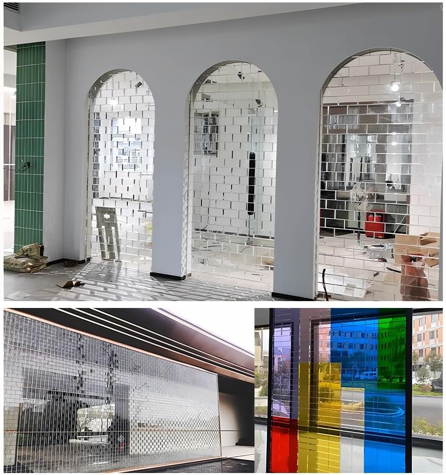Zfmnoyev Transparent Solid Glass Bricks, Rectangular Double-Sided Crystal Bricks, Sound Insulation Thermal Insulation Glass Blocks, Used in Building Fields Such As Wall Partitions(Clear-E)