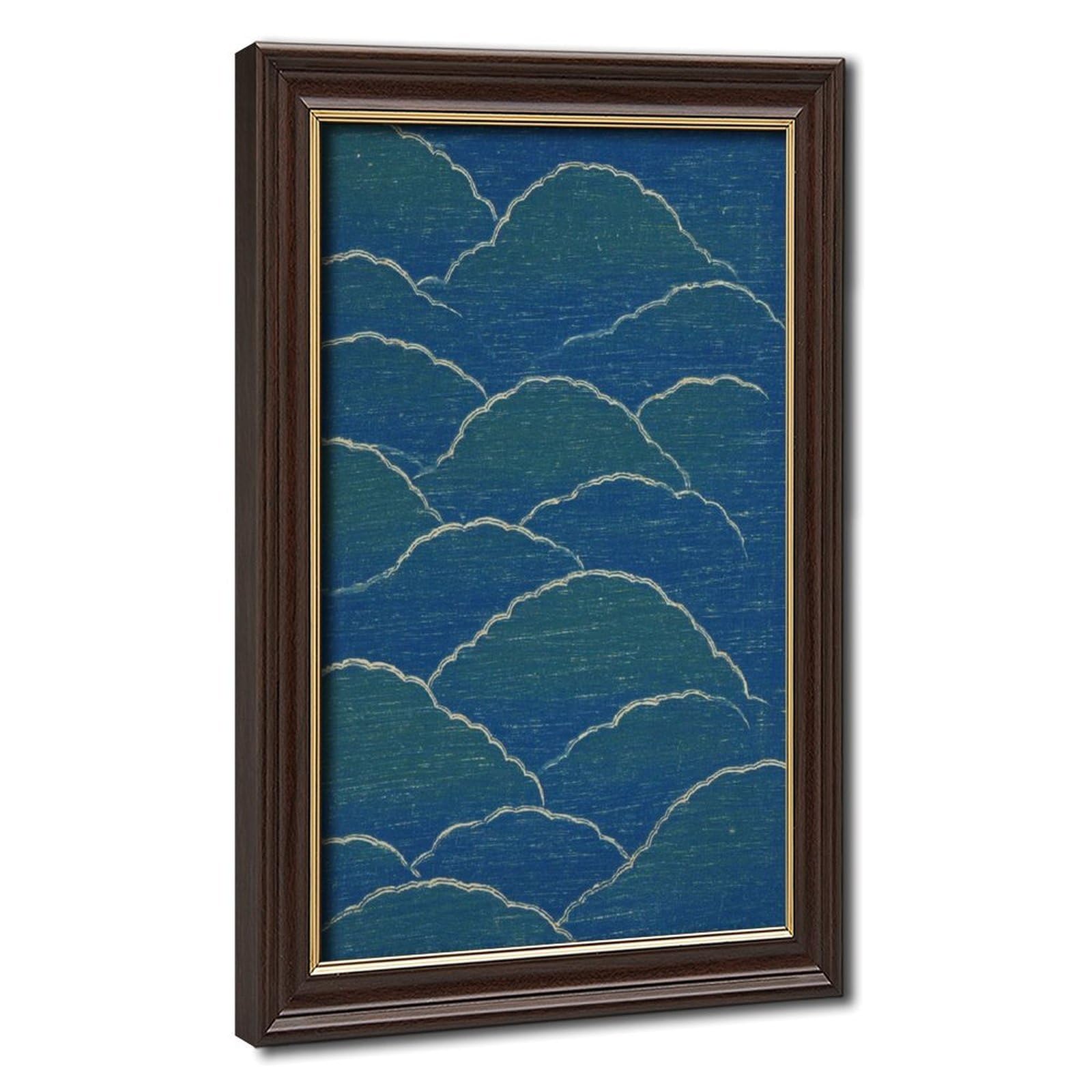Bareronor Japanese Blue Cloud Canvas Poster Bedroom Decor Landscape Office Room Decor Gift 24" L X 36" W