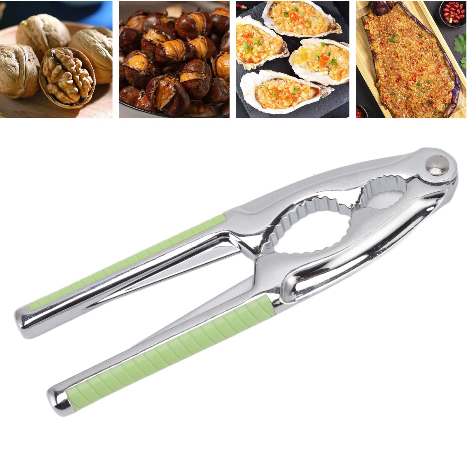 Stainless Steel Nut Cracker Tool, Garlic Peeler,Ginger,Onions with Versatile Design for Efficient Usage,Easy to Clean