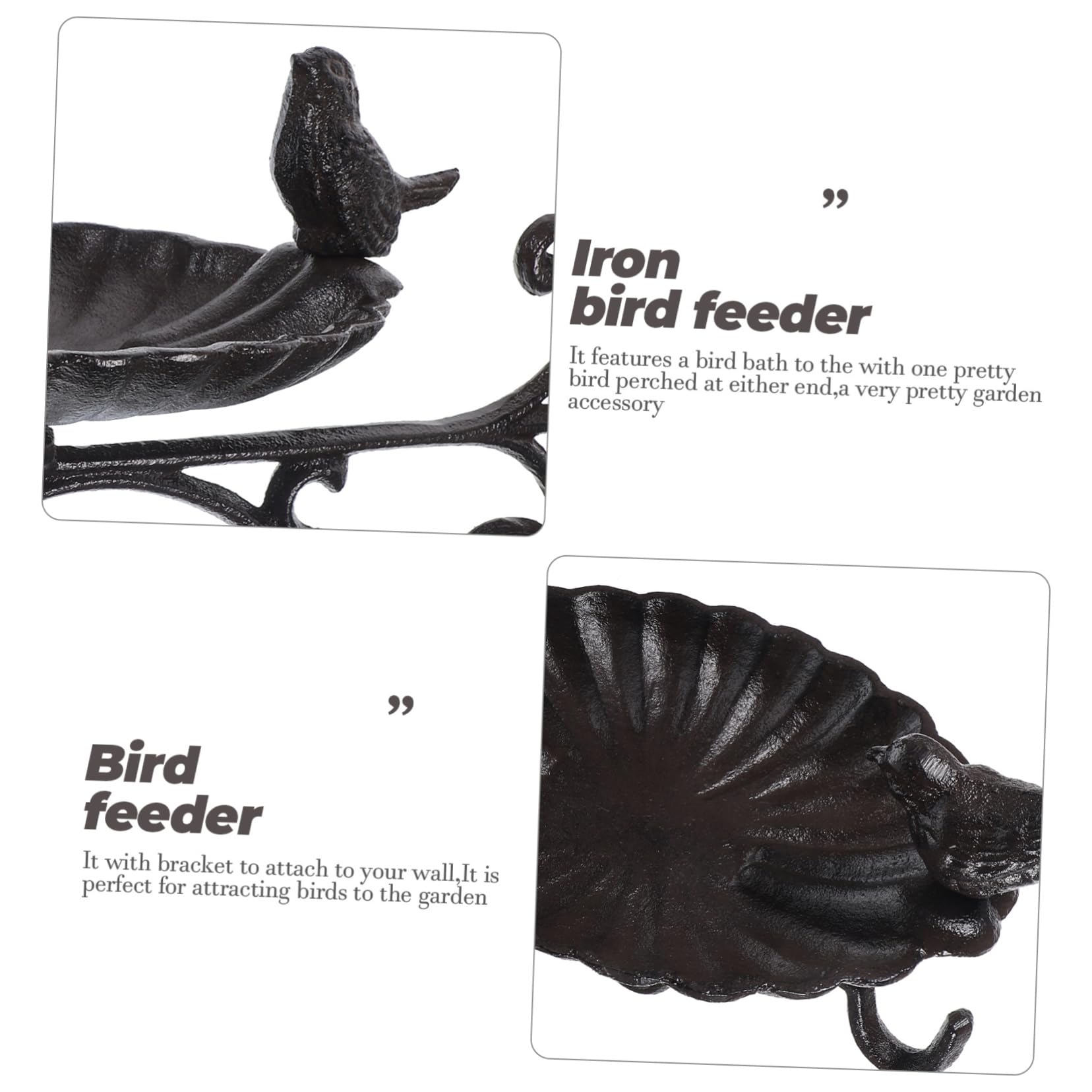 Toyvian Oiseaux Forgé Support Suspendu pour Jardin Accessoire Décoratif Pratique