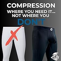 Vista 5 de Real Men ABCD Pouch Compression Pants Men- 1, 2 & 3 Pack, Mens Leggings, Yoga Pants, Tights, Base Layer Men Cold Weather