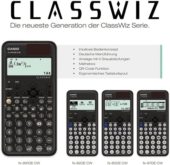 Casio FX-991DE CW ClassWiz Technical Scientific Calculator German Menu Guide
