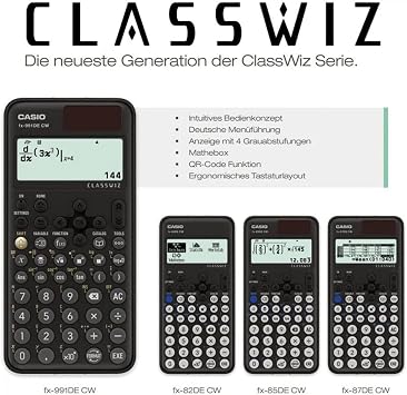 Casio FX-991DE CW ClassWiz Technical Scientific Calculator German Menu Guide