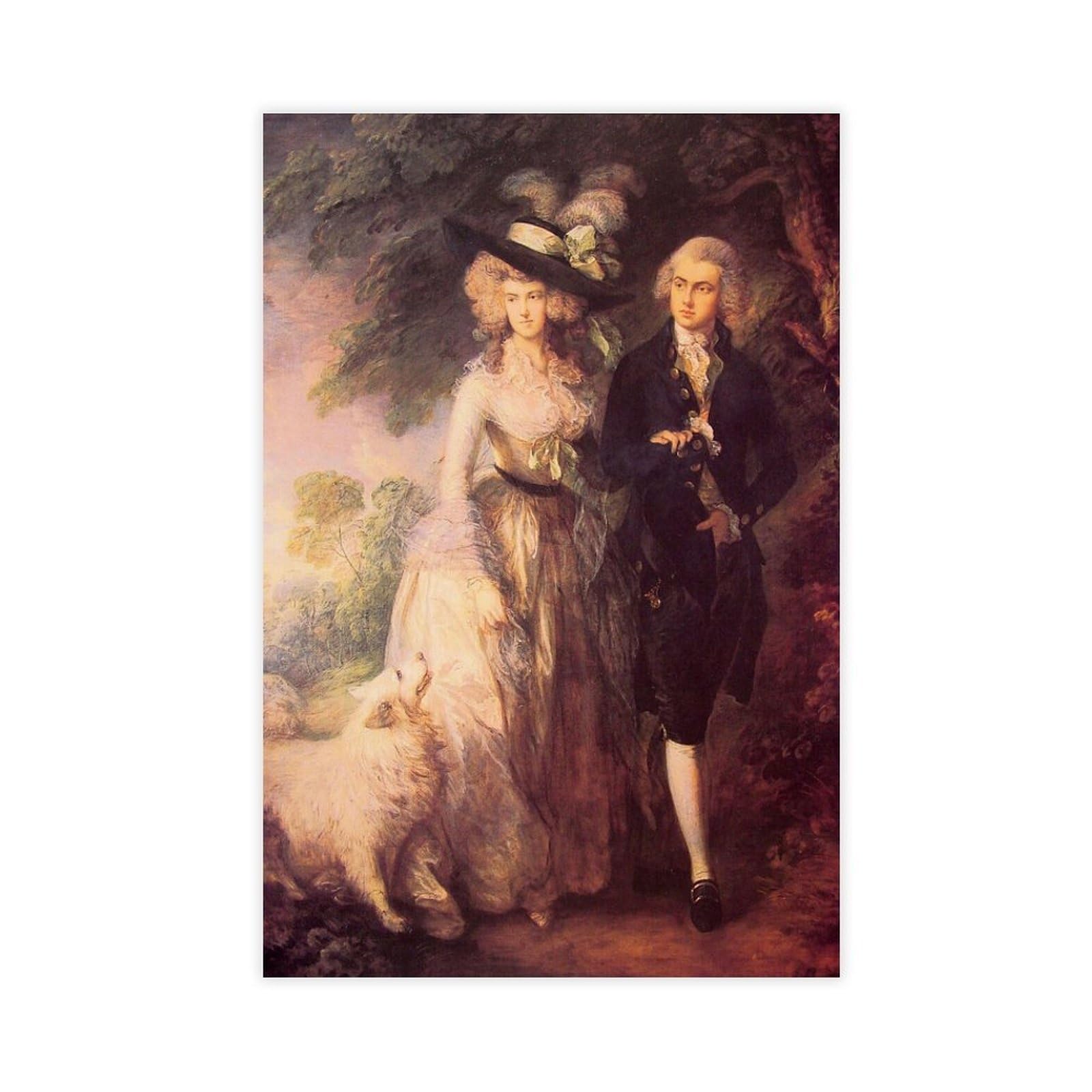 WCYB Thomas Gainsborough - Mr And Mrs William Hallett Posters Prints Canvas Deco Paintings Wall Art Unframe 24" L X 36" W