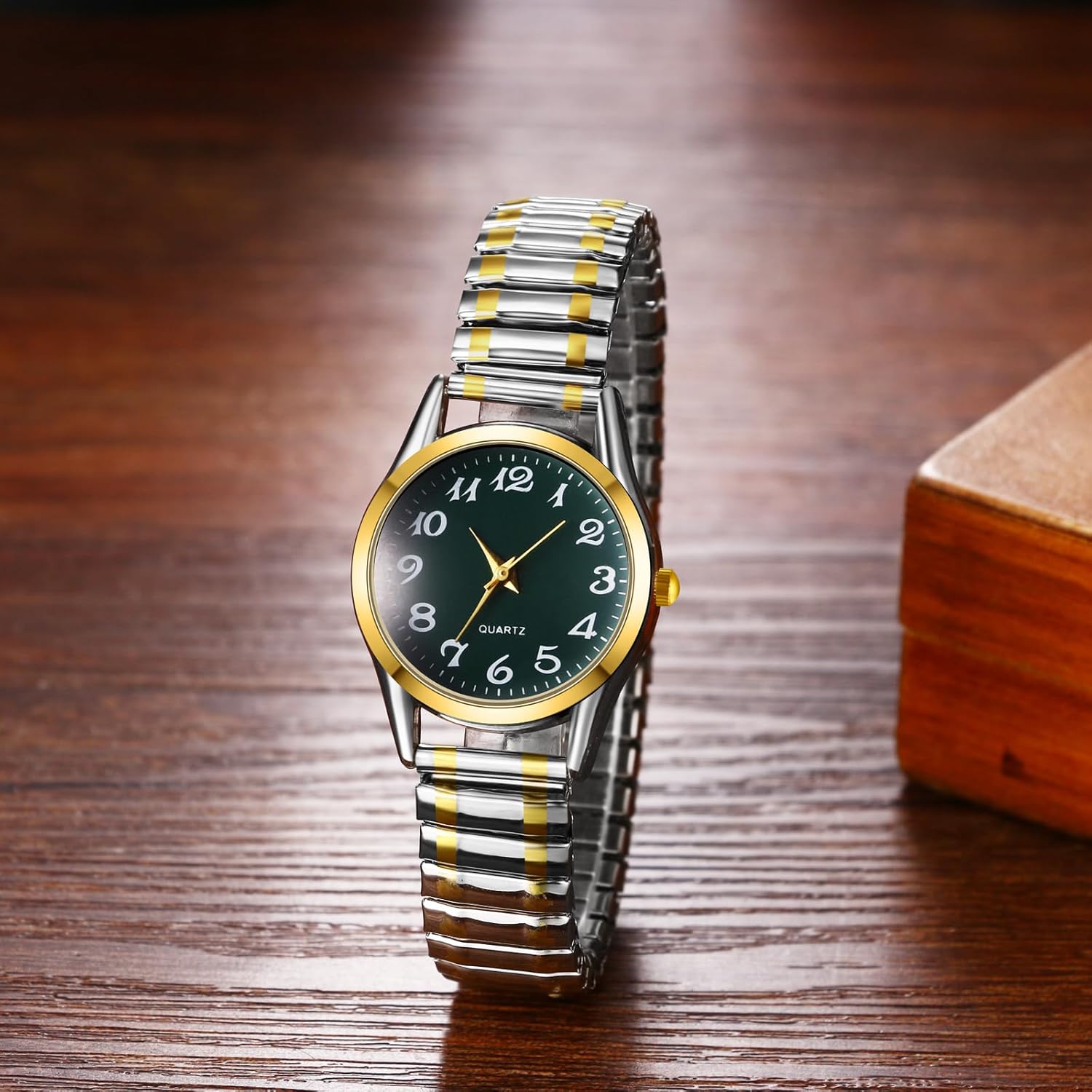 Avaner Women's Elastic Strap Watches: Stretch Band Easy Reader Analog Quartz Bracelet Bangle Wrist Watches - Image 2