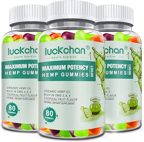 (3 Packs) Hemp Gummies High Potency - Pure Extra Strength
