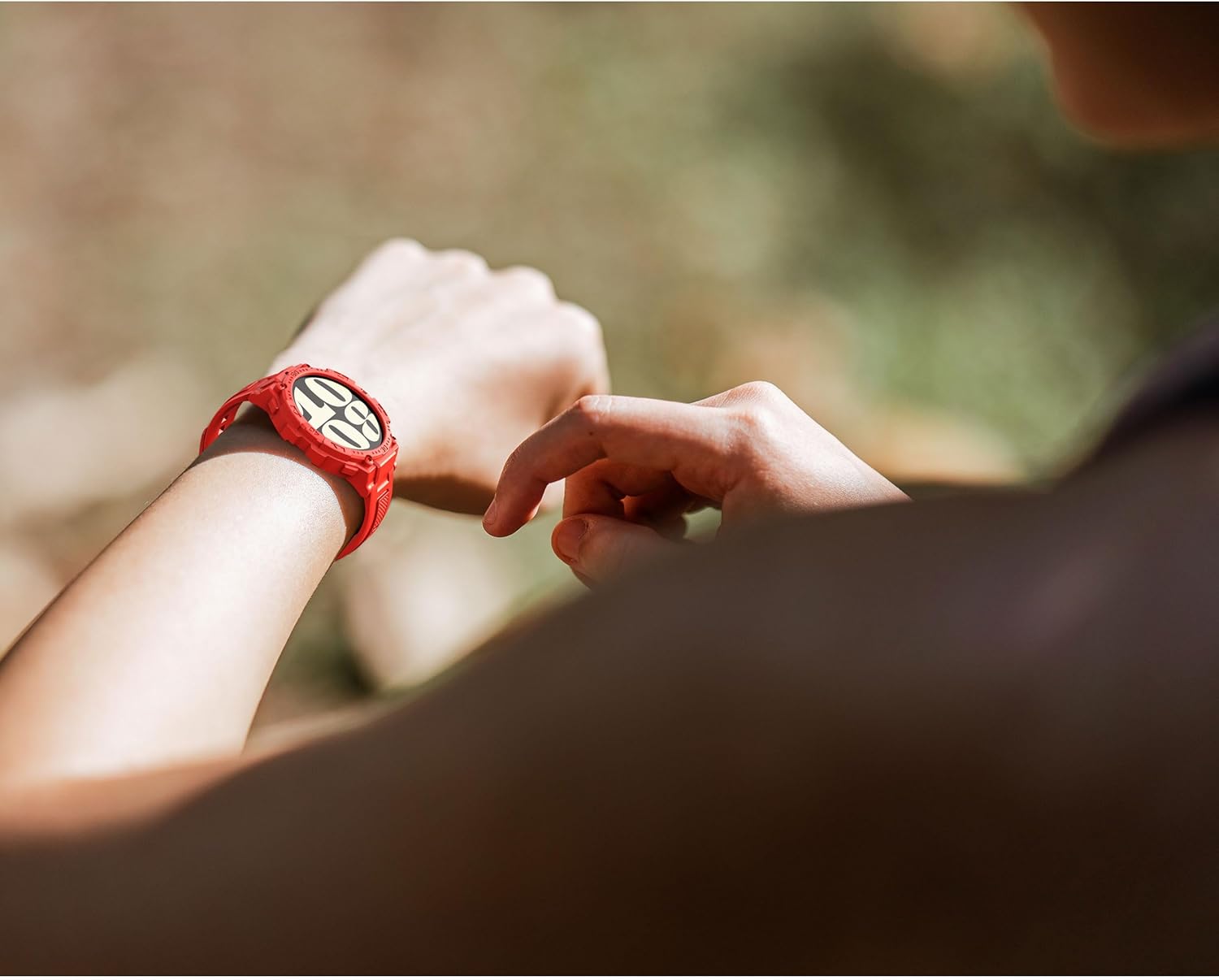 GELISHI Compatible with Galaxy Watch 6 Band 44mm 40mm Case Rugged Men Sport Band Protective Bumper Case for Galaxy Watch 6/5/4 40mm 44mm - Image 6