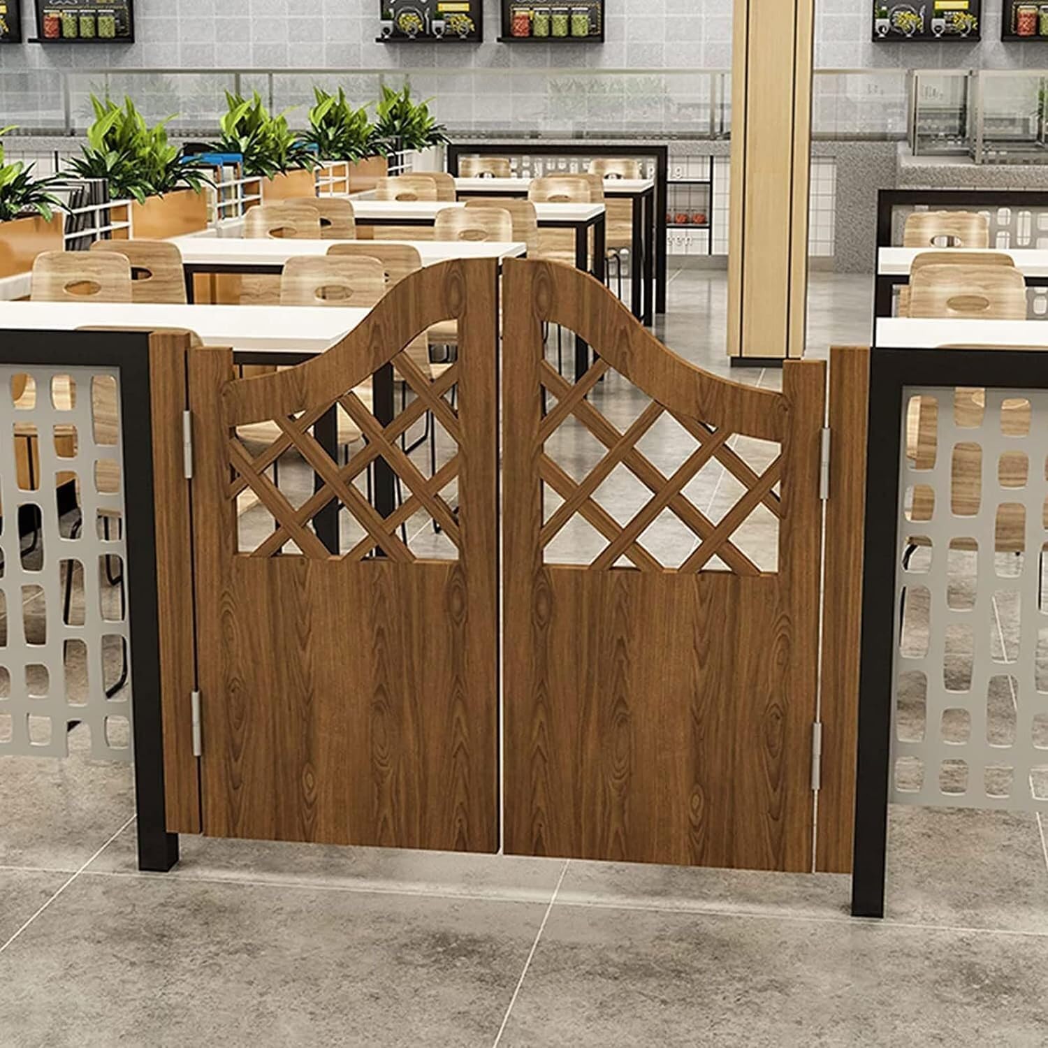 Porte de séparation en chêne massif pour l'esprit bistrot rétro
