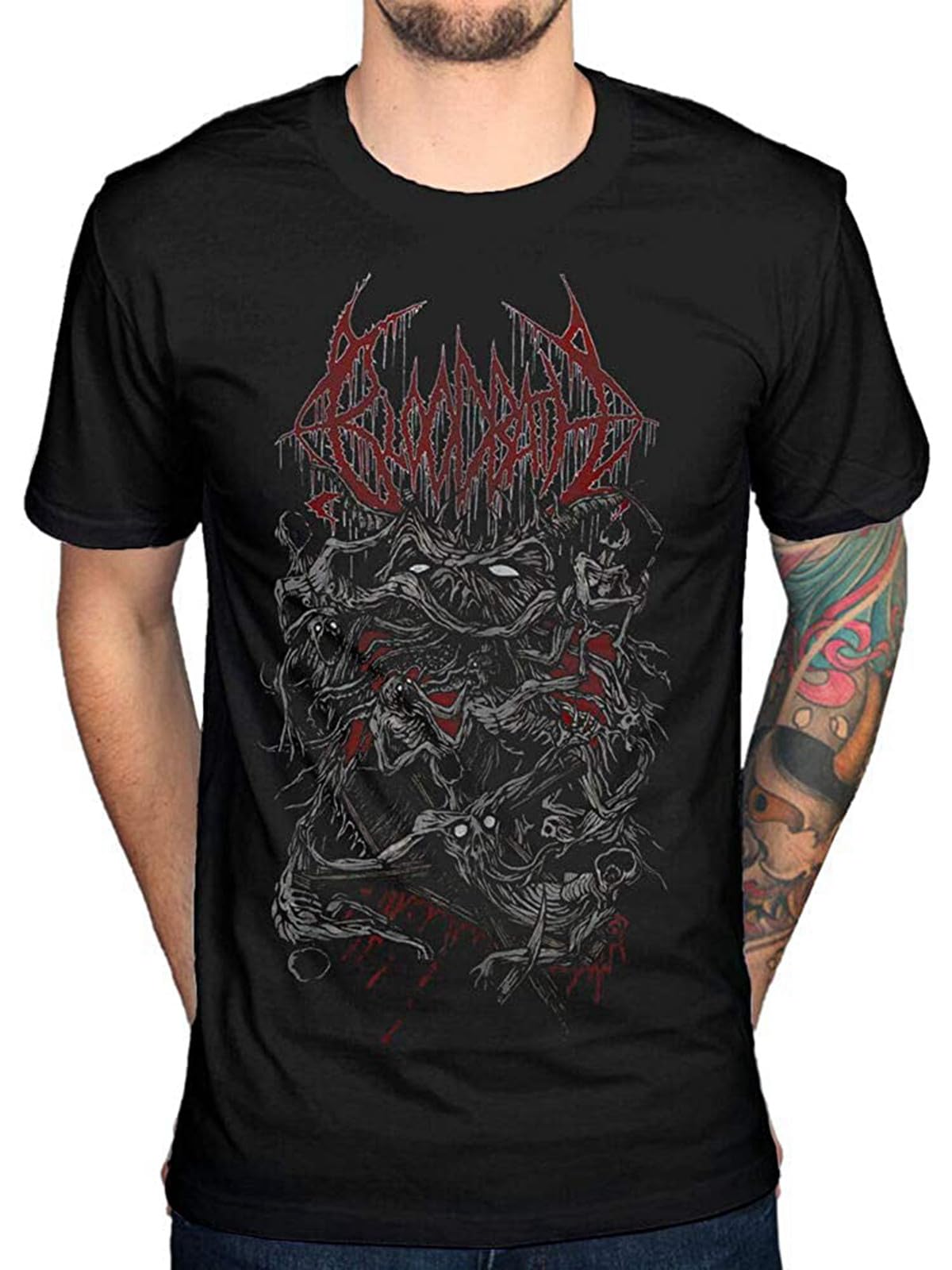 nevr Mens Bloodbath T-Shirt Nightmares Made Flesh Breeding Death S Black