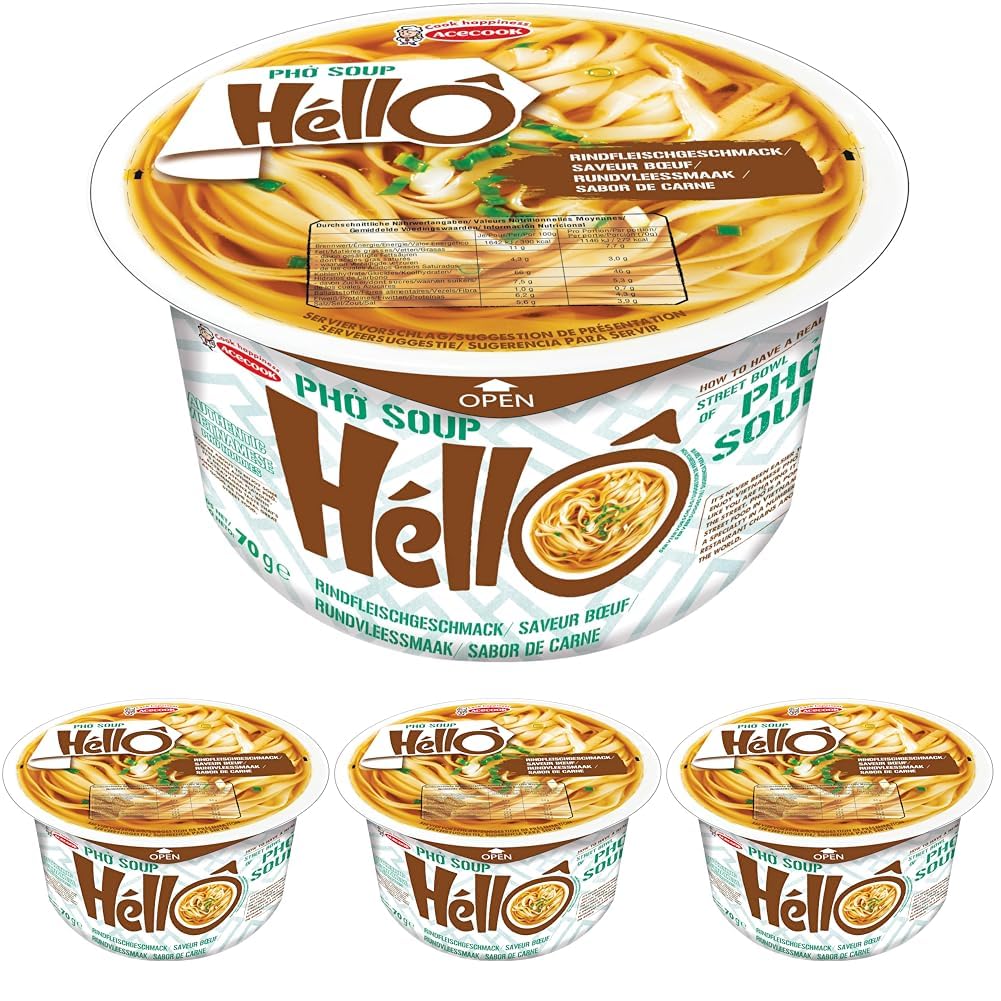 HELLO PHO Fideos instantáneos de arroz, ternera, sin gluten - 1 x 70 g — view 2