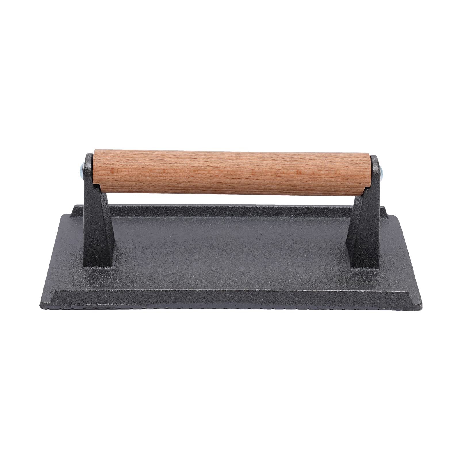 Fleischbeschwerer Gusseisen mit Holzgriff Professionelle Steak- & Burger Grillpresse Speckpresse Steak Gewicht Burger Smasher Smashed Burger Presse Grillpresse für Fleisch