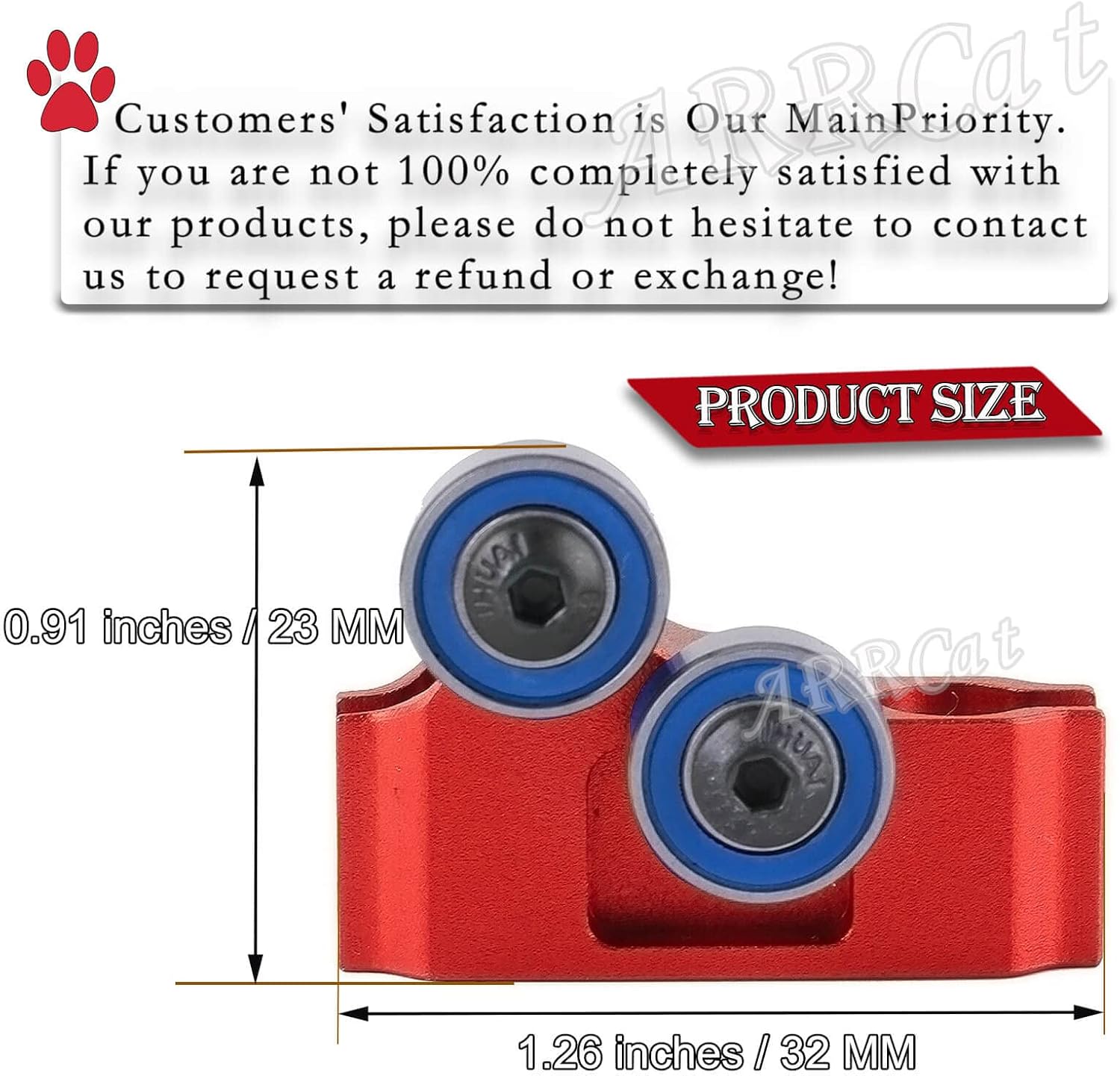 RC Upgrades Part for 1/7 Limitless Infraction Felony (ARA109011/ARA109001/ARA7615V2/ARA7617V2) RC Car,Center Driveshaft High Speed Support Set Hop Ups,Replace ARA311027,Red
