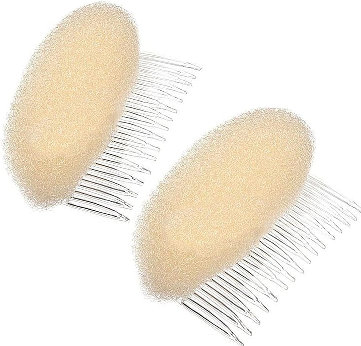 2 Pack Hair Base - Bump It Up Volume Hair Base, Hair Pad Hair Styling Accessories for Women Lady Girl, Comb Inserts for Thin Hair, Bump Fluffy Hair Maker, Volume Hair Base (Beige)