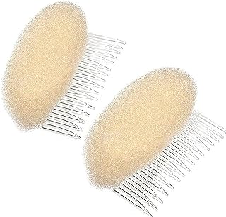 2 Pack Hair Base - Bump It Up Volume Hair Base, Hair Pad Hair Styling Accessories for Women Lady Girl, Comb Inserts for Thin Hair, Bump Fluffy Hair Maker, Volume Hair Base (Beige)