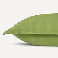 Vista 5 de Yaxa Basics - Juego de edredón de microfibra cepillada, extra suave con textura natural, 3 piezas, tamaño Queen/Full, verde